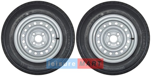 Pair 155x13 trailer wheels - wheels, &