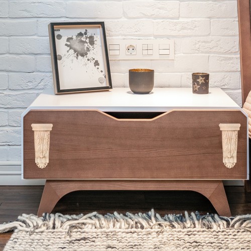 Set beige wooden - wooden, roman
