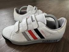 ADIDAS Forest Hills Men’s Leather Terrace Trainers, White/Red/Blue - Size 7