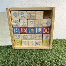 49 Wooden ABC Blocks With