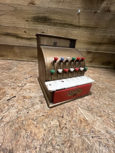 Vintage toy tin plate cash - vintage,