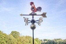 Outdoor Cast Aluminium Cockerel Weathervane Weather Vane Garden Decor
