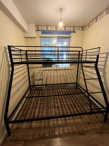 Black metal triple bunk bed - triple,