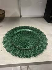 Green Glass Peacock Design