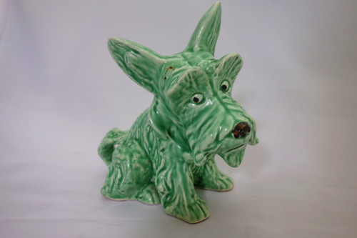 Vintage sylvac green scottie - green,