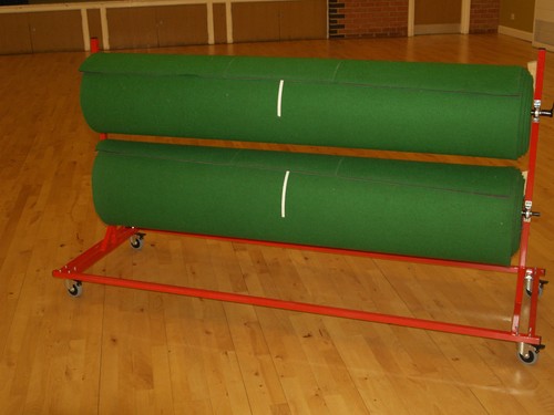 Carpet bowls mat storage unit