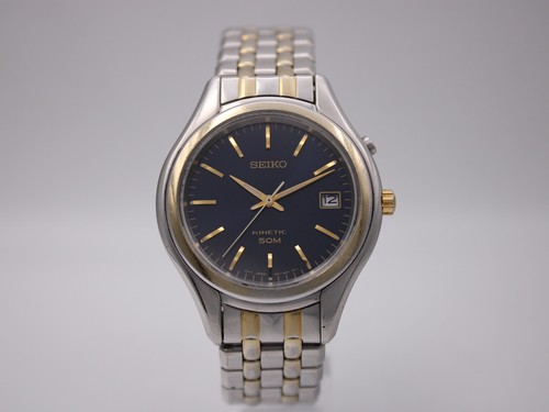 Seiko 5m62 kinetic two tone - kinetic, two-tone