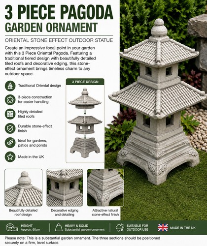 Piece pagoda garden ornament - piece,