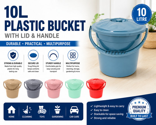 10 litres plastic bucket - bh,