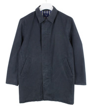 Gant The Over Coat Mens Large Lined Zip Up Polo Shirt Blue Medium Length