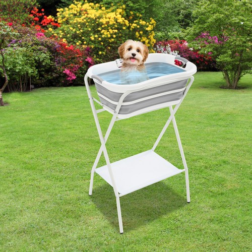Foldable pet bathtub with - foldable,