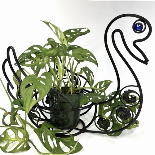 Wrought iron goose swan plant - wrought,