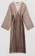 Zara Organza Kimono Brown Sz
