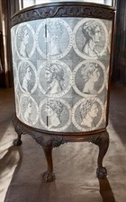 demi lune cabinet sideboard fornasetti era 1950s 60s antique roman heads