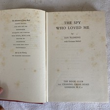 Vintage 1962 First Edition The Spy Who Loved Me Book By Ian Fleming Book Club 