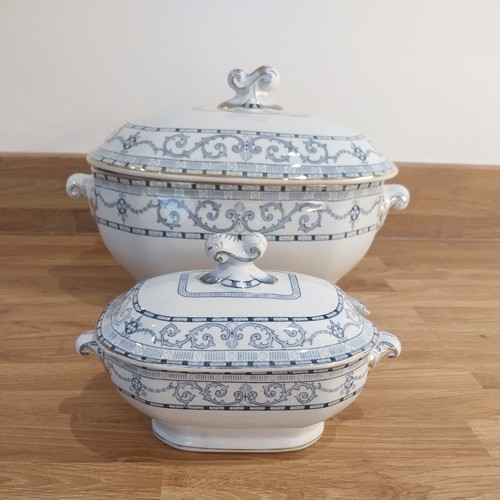 Set blue white tureen veg - set, 2