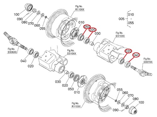 Rear wheel bearing kit one - kit, (one