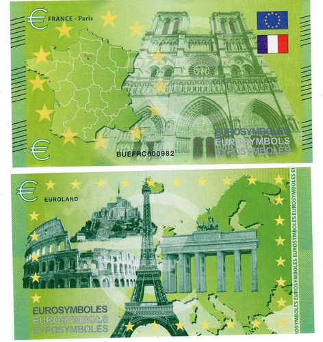 France themed note 0euro - note,
