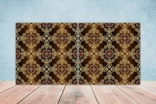 Brown and Gold Tiles Flower