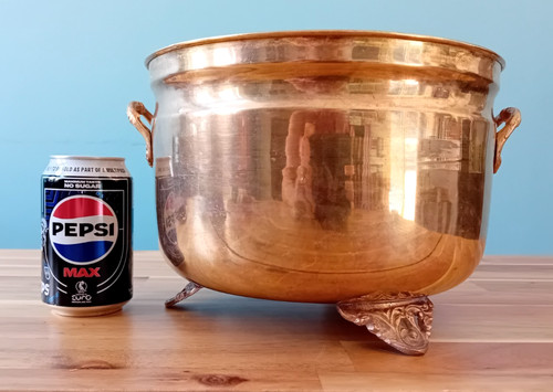 Large vintage round brass - vintage,