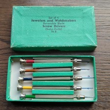 Watchmakers Screwdrivers Jewelers 76B Swiss Made Vintage Tools (AJ5)