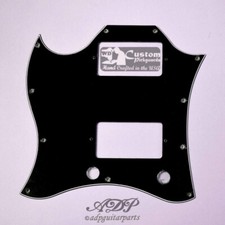 Black FullFace 3ply Lefty Pickguard for Gibson SG