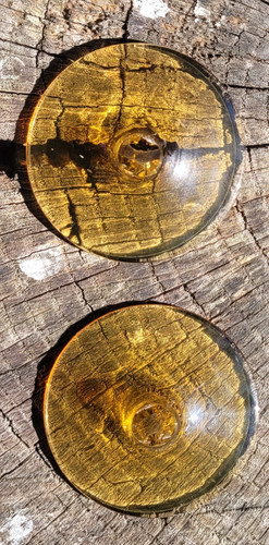 Stained glass roundels amber - stained,