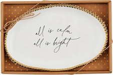 Mud Pie Calm Sentiment Plates