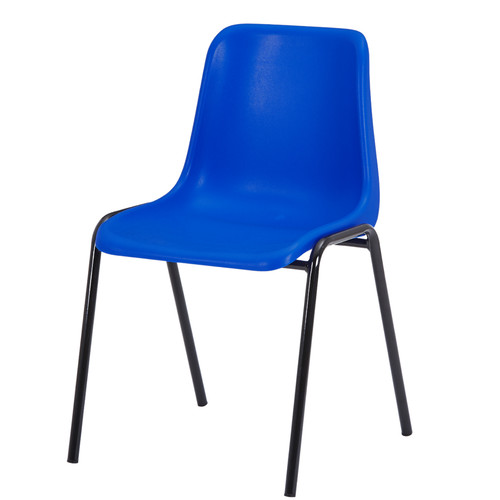 Blue plastic stacking chair - blue,