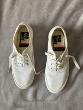 Pro Keds Women’s Size 5 White Canvas Lace Up Shoes Trainers