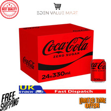 Coca Cola Zero Sugar 24 x 330ml Cans 330 ml (Pack of 24) UK Same day Shipping