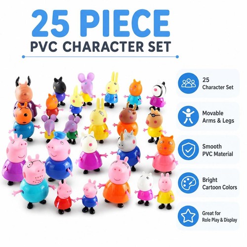 25x peppa pig - family, friends