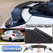 Universal Carbon Fiber Style Rear Roof Spoiler Boot Wing For Toyota Yaris 12-19