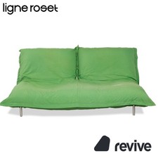 Ligne Roset Calin Fabric Two Seater Lime Green Sofa Couch