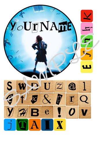 Matilda personalised cake - matilda,