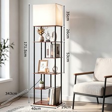 Floor Lamp with Shelves 5-Tier