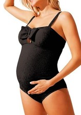 MATERNITY swimwear.  black