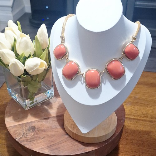 Monet gold tone pink statement - gold,