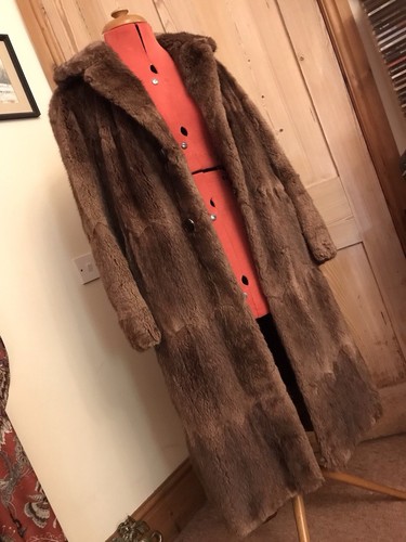 Vintage real fur coat long - fur,