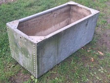 Vintage Garden Galvanised Riveted Water Tank Trough Planter Bay Tree FREE UK P&P