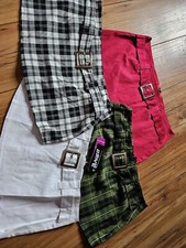 Phaze Clothing Buckle Micro Mini Skirt Size 16 Deadstock Alternative Goth Punk