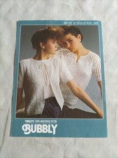 1980s Twilleys Bubbly Knitted Top & Jacket Vintage Knitting Pattern 6652 32"-42"