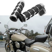 Motorbike 1" Hand Bar Grips For Kawasaki Vulcan 900 1500 1600 2000 Classic Nomad