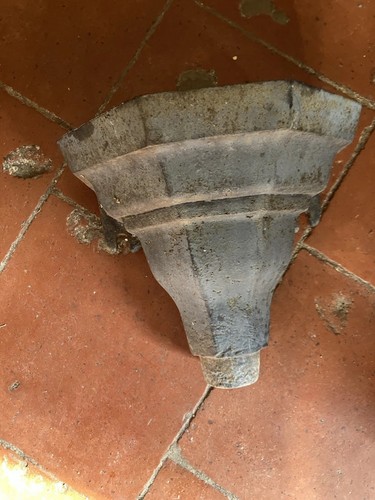 Antique cast iron gutter - iron, rain