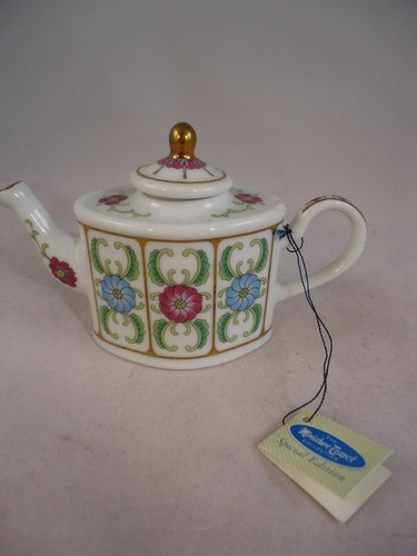 Porcelain art miniature teapot - porcelain,