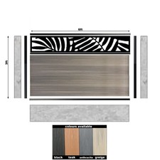 3ft composite fence kit with decorative screen to fit in existing concrete post