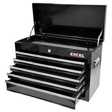 Excel Black 9 Drawer Metal Top Chest Tool Storage Box/Ball Bearing Runners