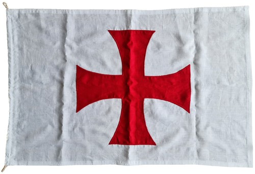 Knights templar flag linen - templar,