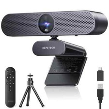 Ultra HD 4K UHD Webcam, Sony 1/2.55" Sensor Dual Noise Cancelling Micro Auto Foc