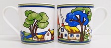 Village Art Deco Mugs Set 2
